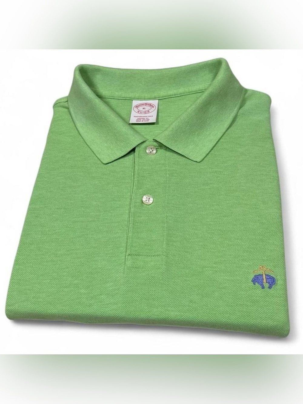 NWOT! Brooks Brothers Mint Green Heather Polo Shirt Men’s Size XL Golf Summer
